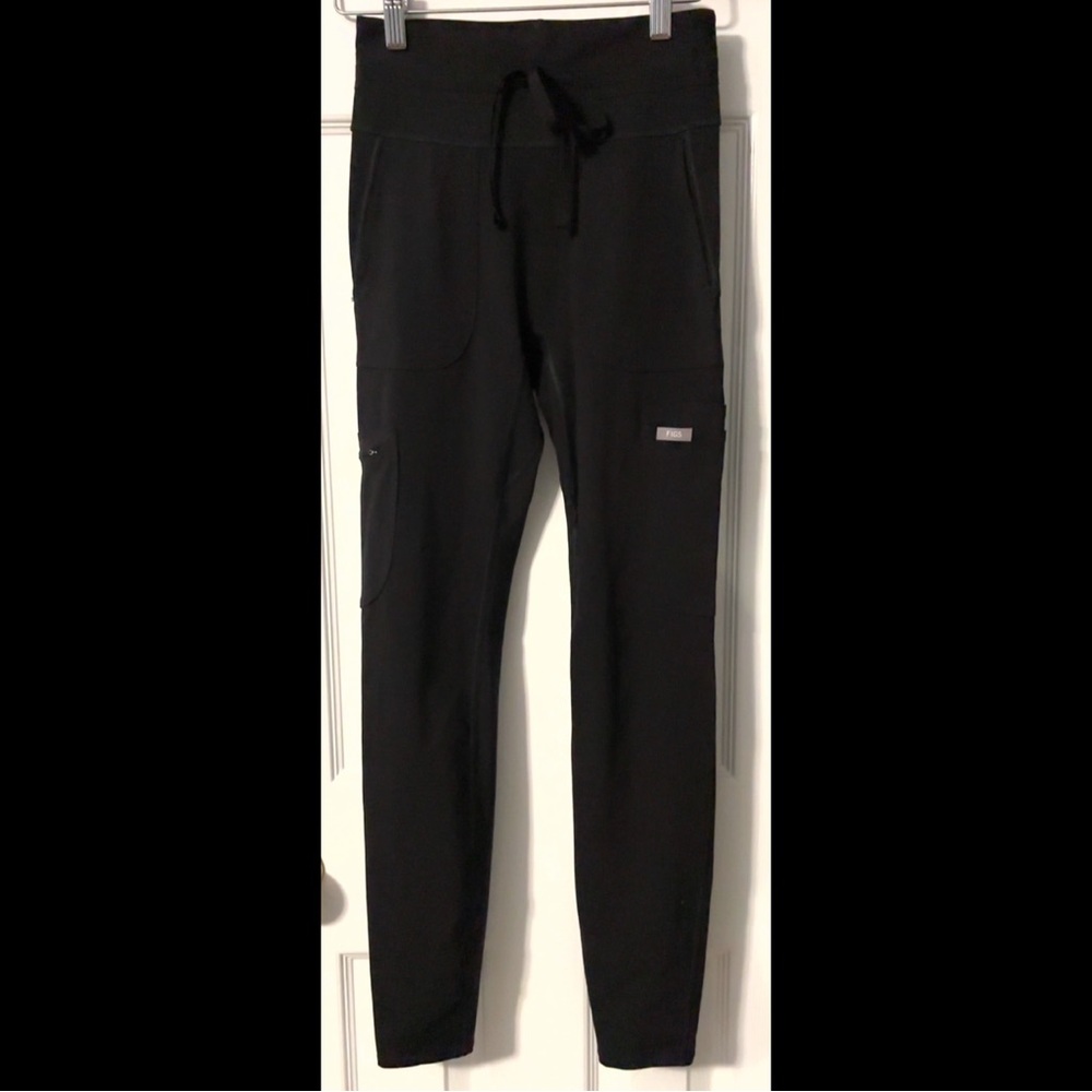 Figs Black High Waisted Scrub Leggings
